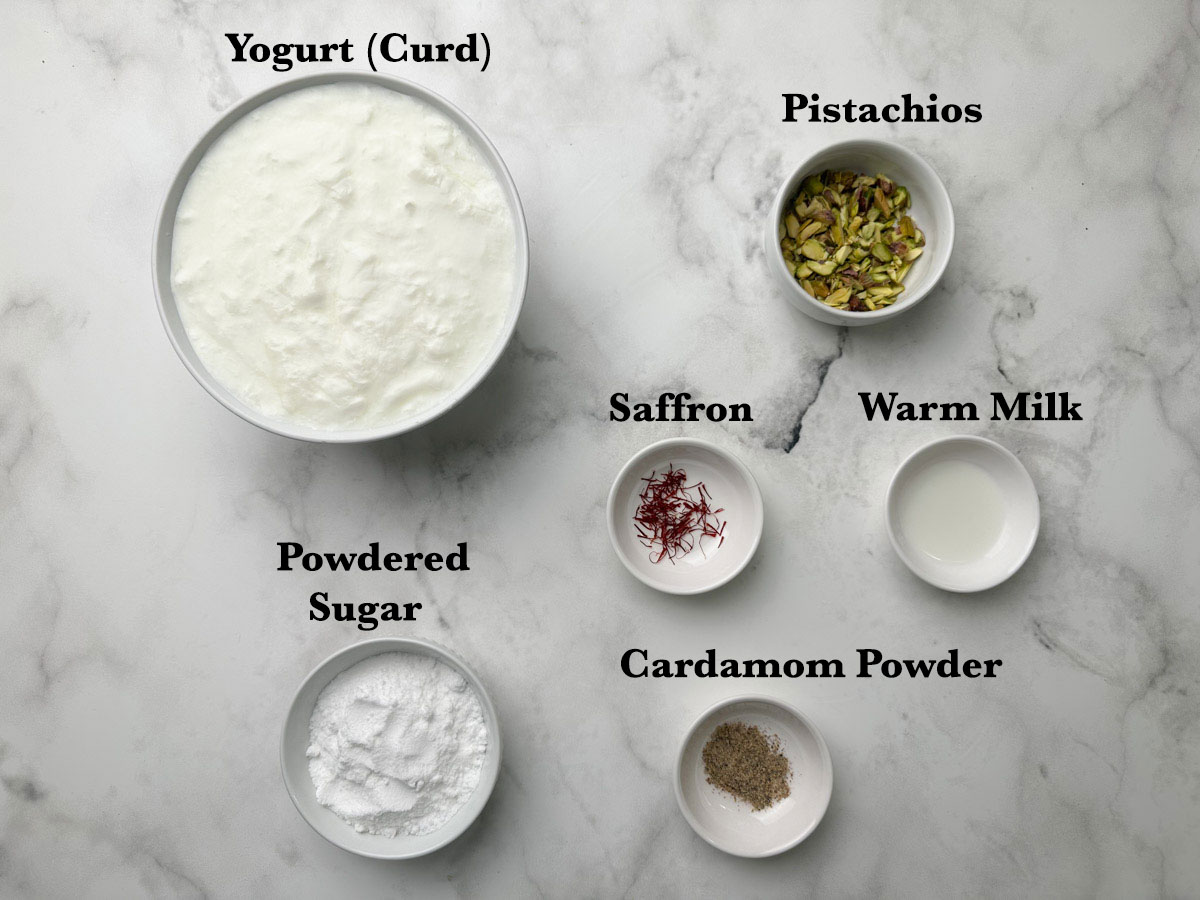Ingredients for Shrikhand Recipe