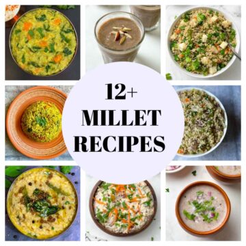 indian millet recipes collage