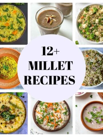 indian millet recipes collage