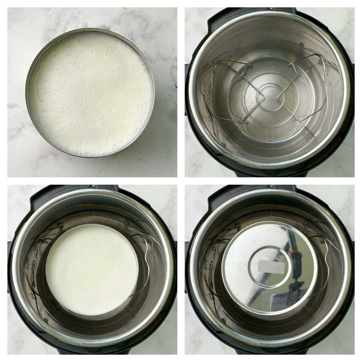 step to ferment yogurt in instant pot collage