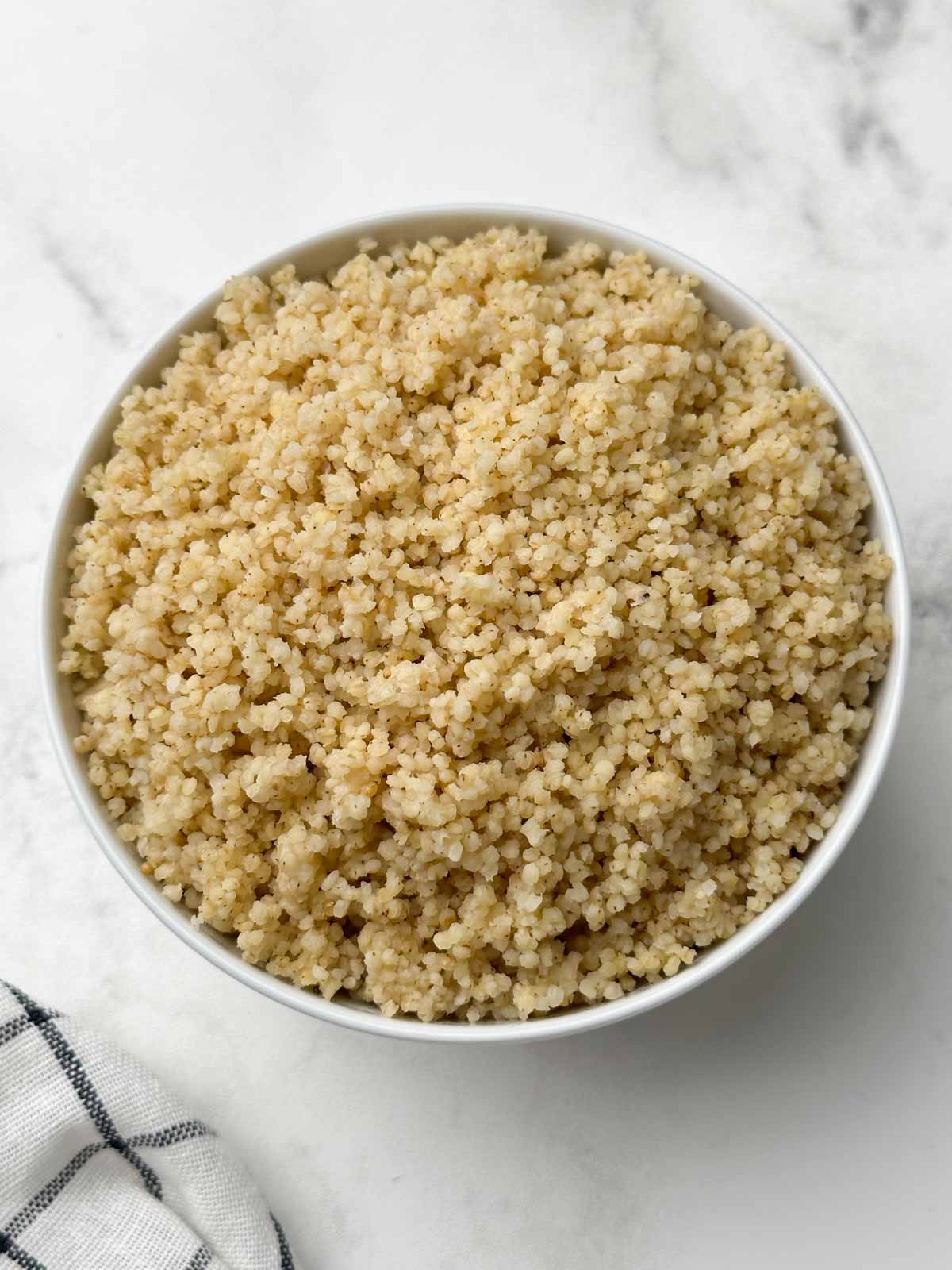 instant pot cooked foxtail millet served in a bowl