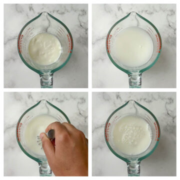 step to prepare buttermilk collage