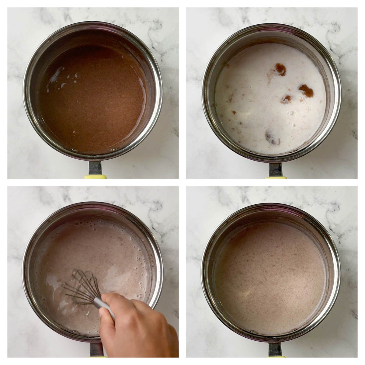 step to add ragi mixture to buttermilk collage