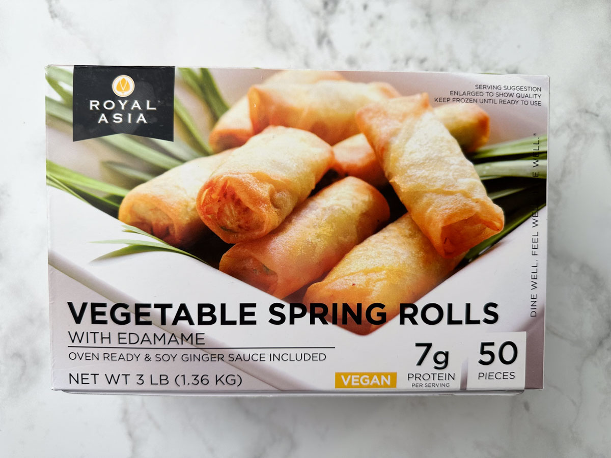 costco vegetable spring rolls box