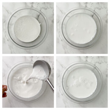 step to prepare the neer dosa batter collage