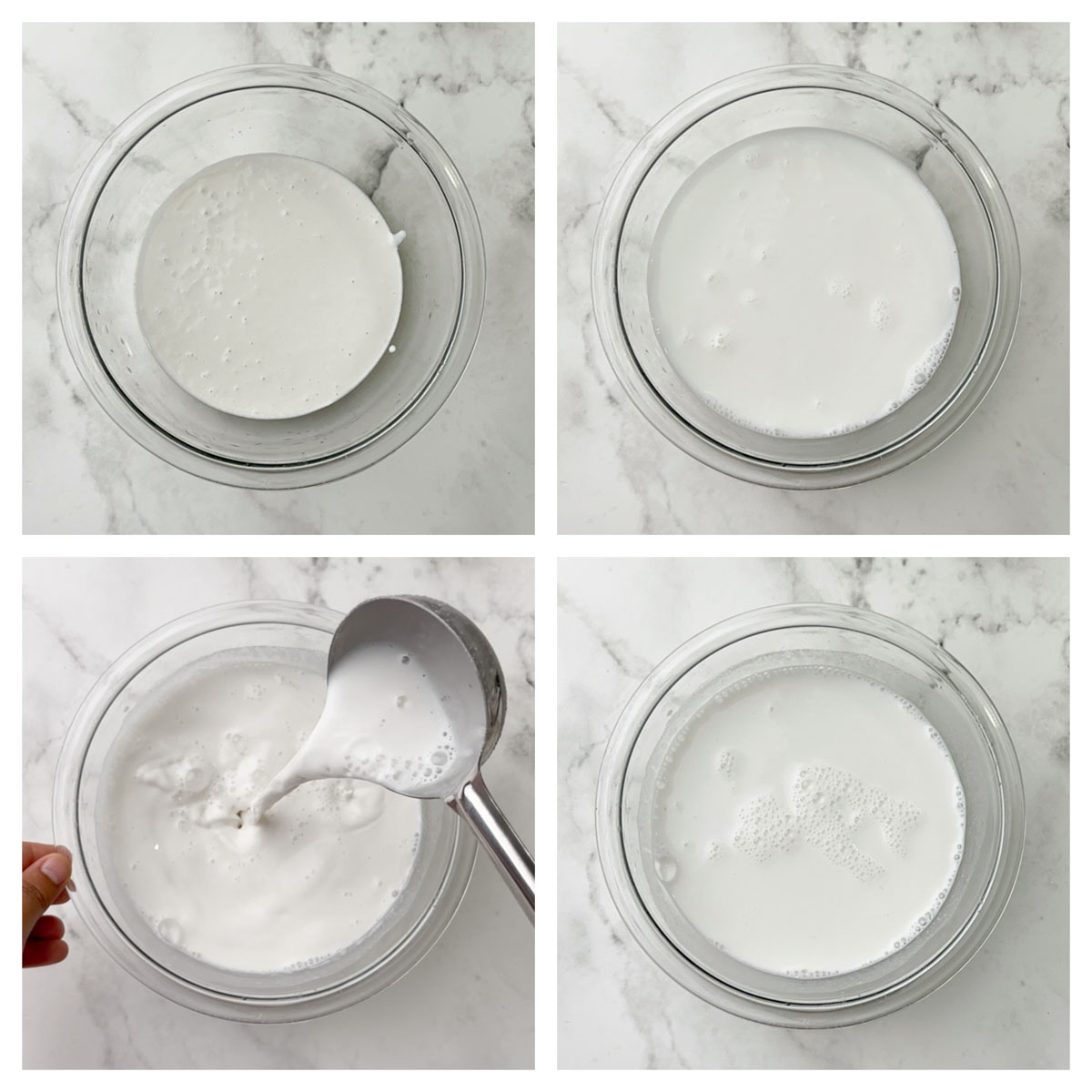 step to prepare the neer dosa batter collage