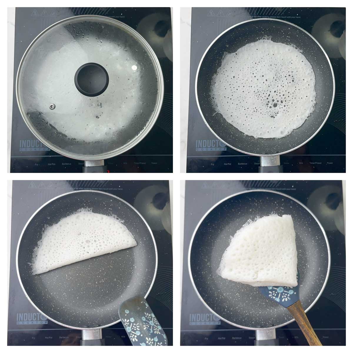 step to cook n fold the neeru dosa collage