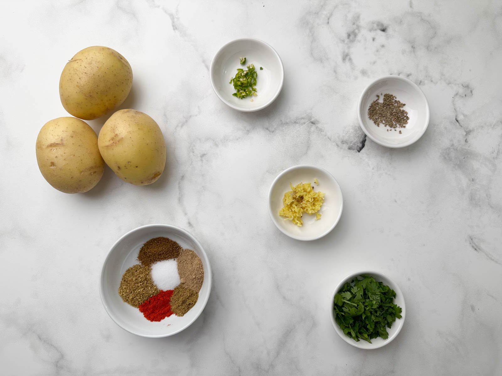 Aloo Paratha stuffing ingredients