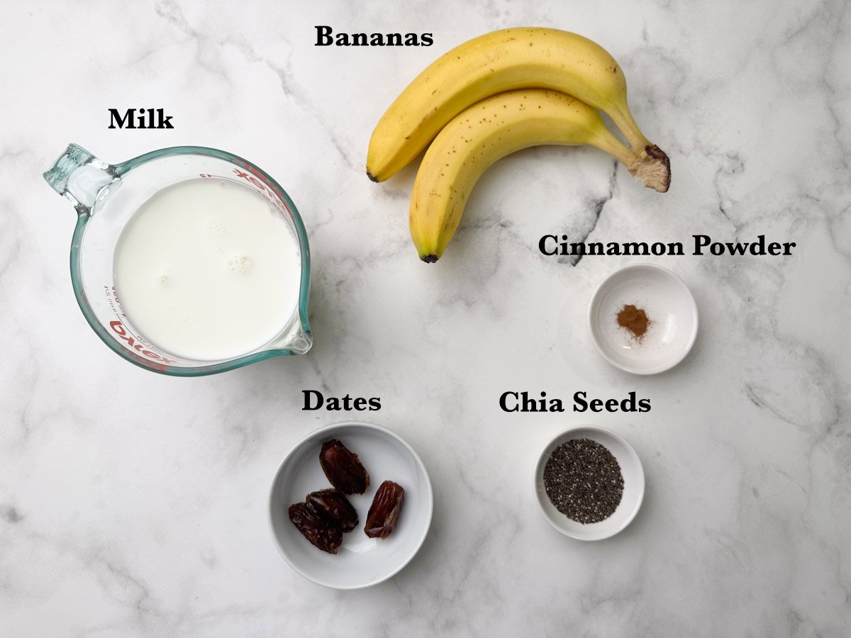 Banana Date Smoothie Ingredients