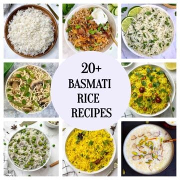 basmati rice recipes collage