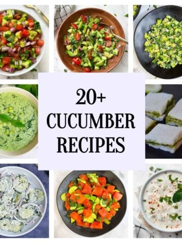cucumber recipes collage