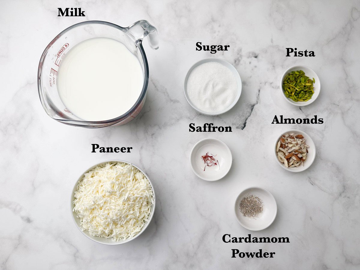 Paneer Kheer recipe Ingredients