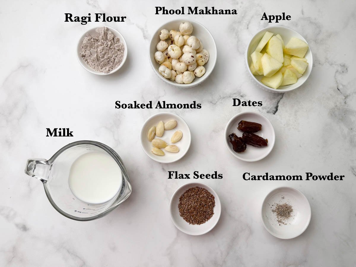 Ragi Makhana Smoothie Ingredients