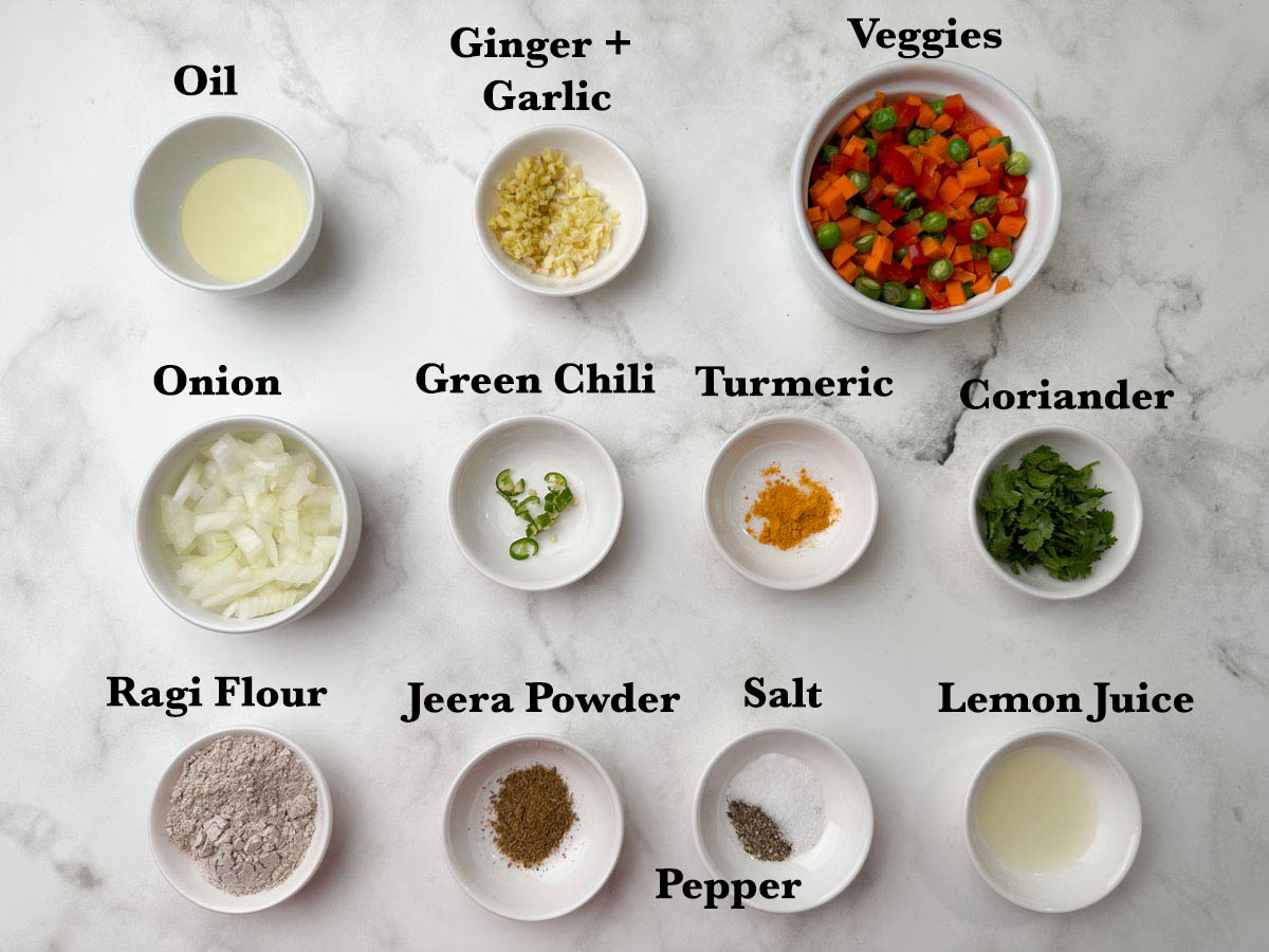 Ragi Vegetable Soup Ingredients