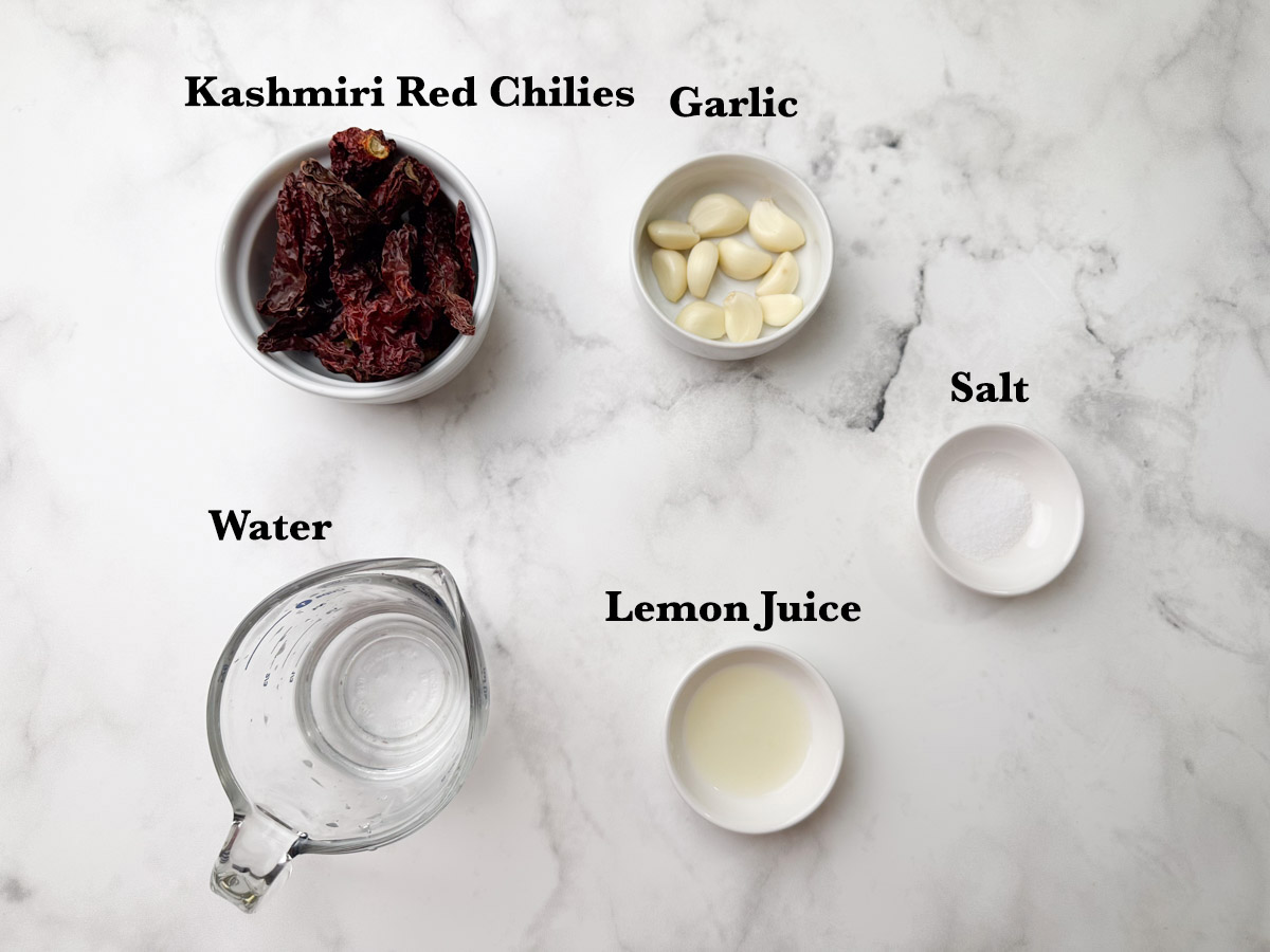 Ingredients for Garlic Chutney Recipe