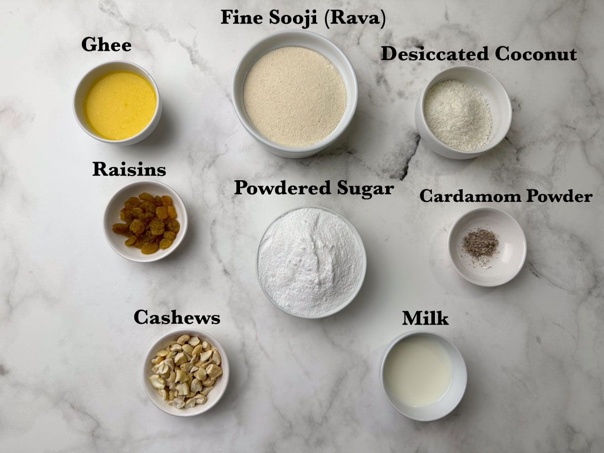 Rava Laddu Ingredients
