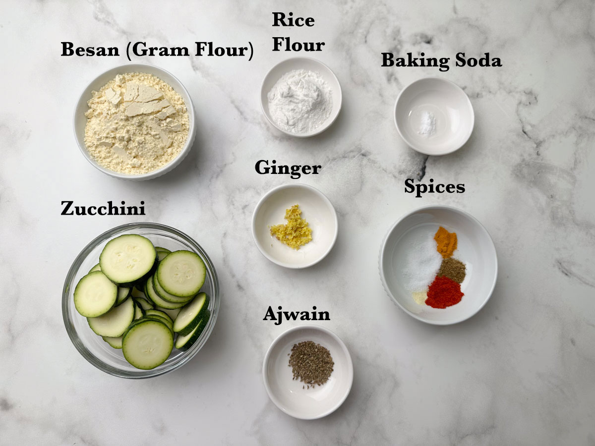 Zucchini Bajji Recipe Ingredients