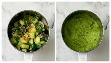 step to blend the chutney collage
