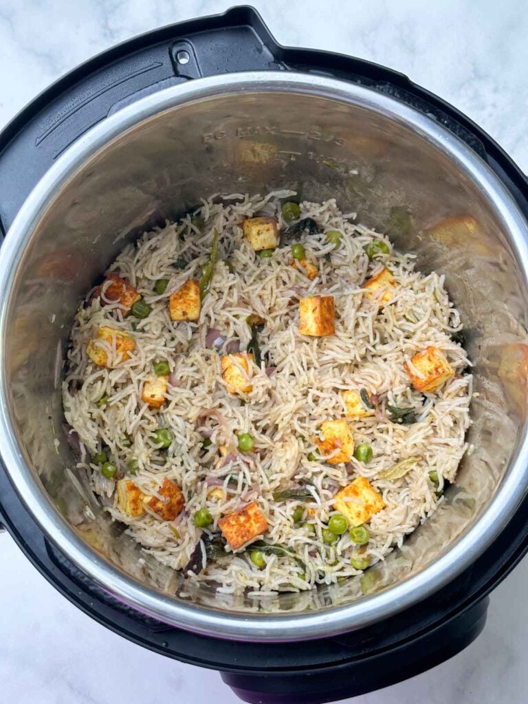 Pannner Rice Paneer Pulao Recipe - Indian Veggie Delight