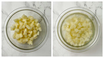 step to soak the aloo collage