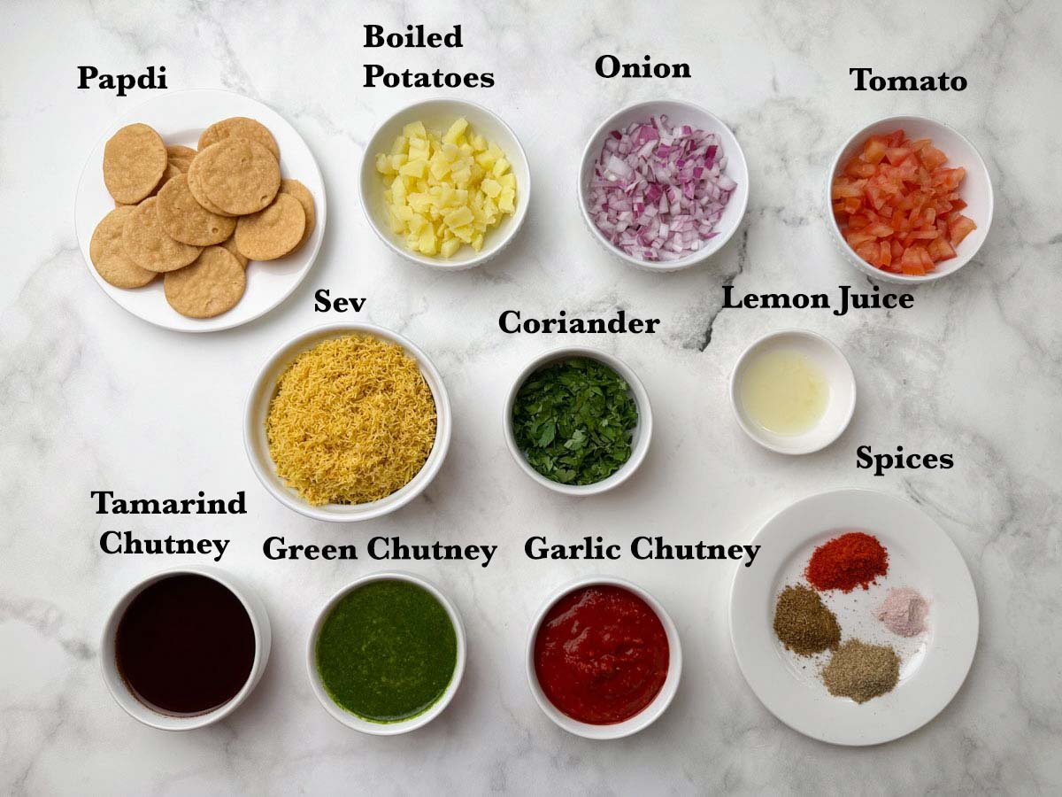 Sev Puri Chaat Ingredients