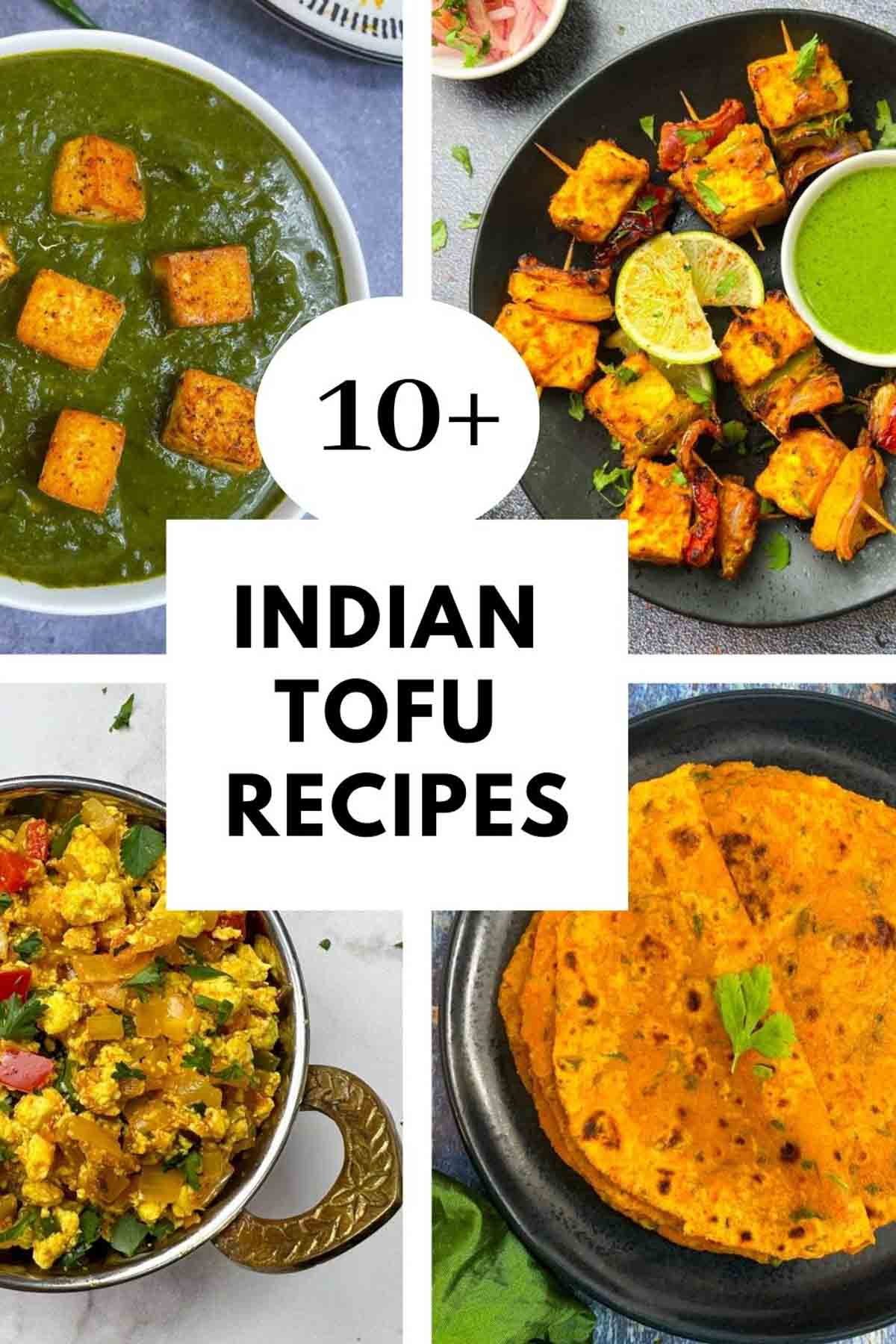 Pinterest indian tofu recipes collage