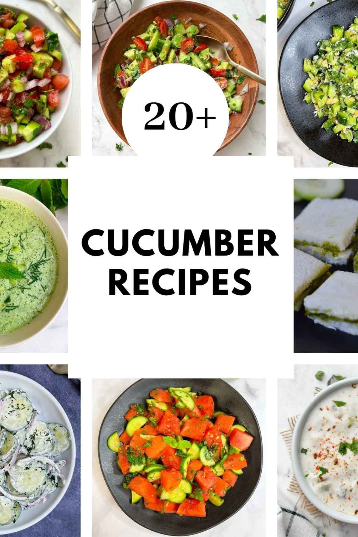pinterest cucumber recipes collage