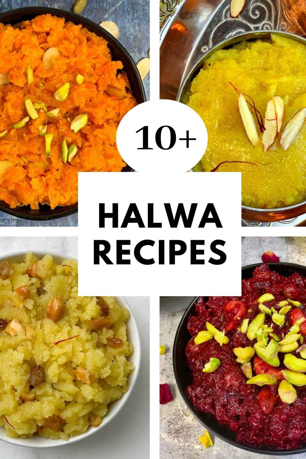 Pinterest halwa recipe collage