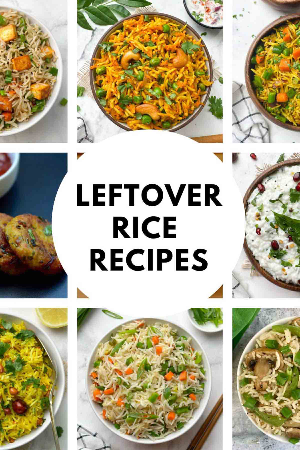 pinterest leftover rice recipes collage