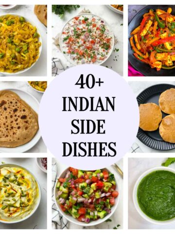 indian vegetarian side dishes collage