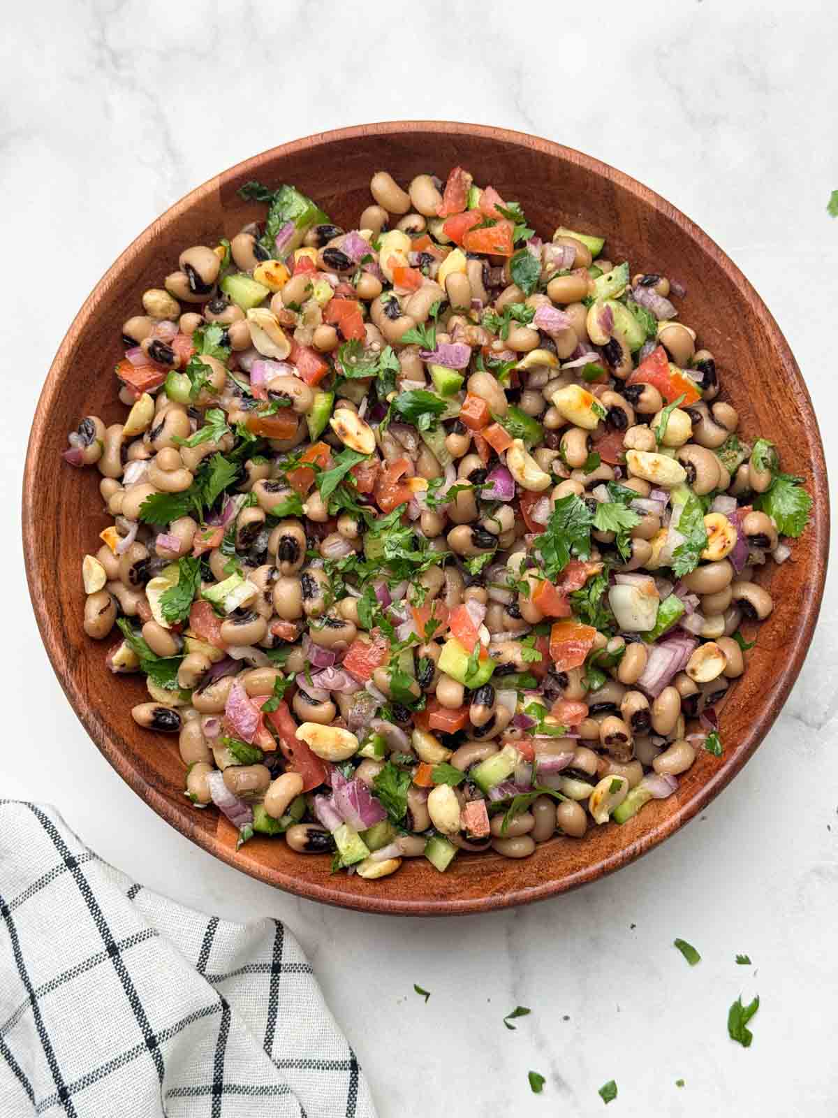 lobia salad served in a bowl