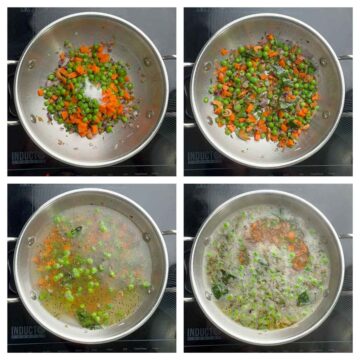 step to saute veggies collage
