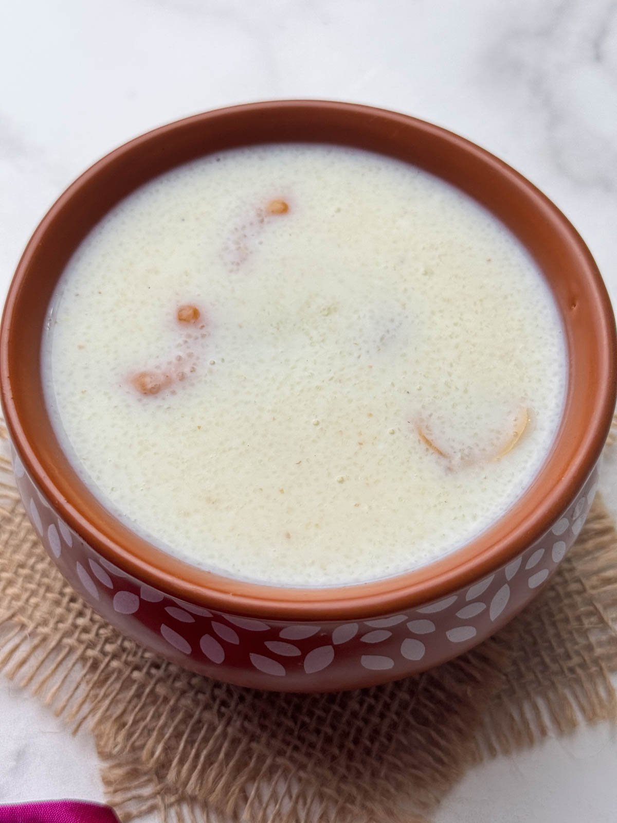 suji ki kheer served in a bowl