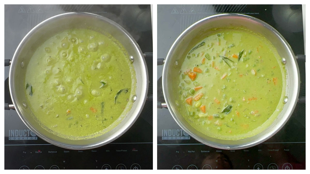 step to boil vegetable sagu collage