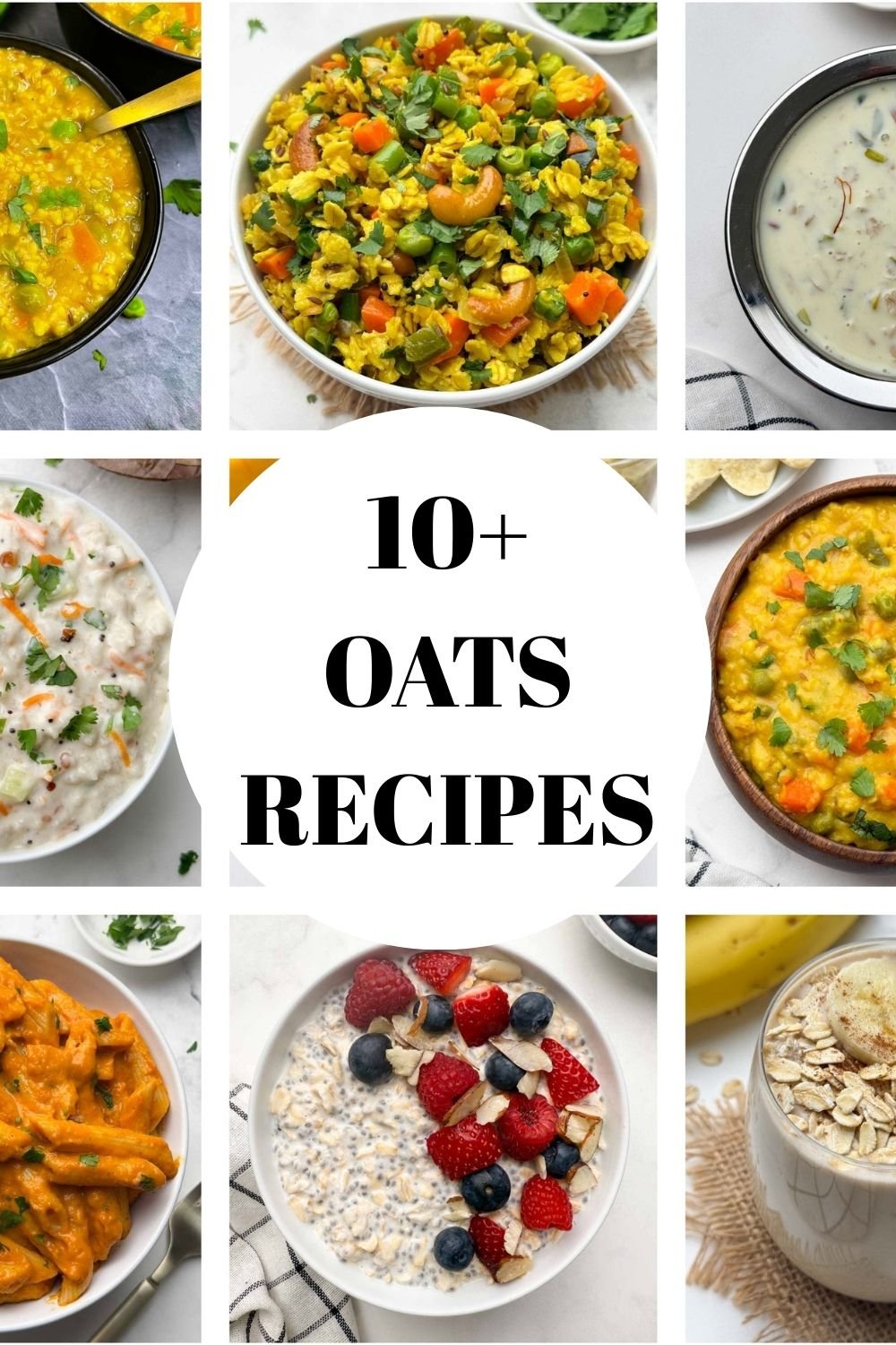 10+ oats recipes collage