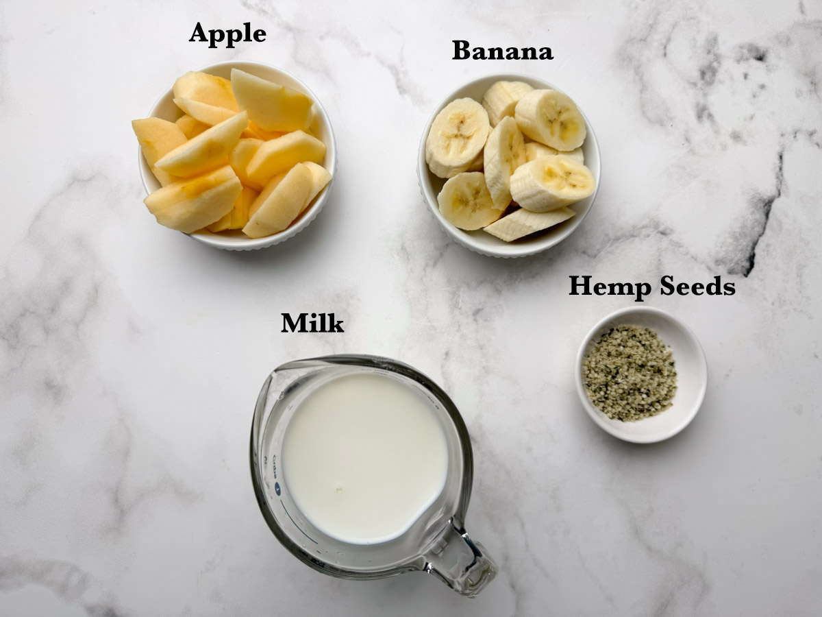 apple banana smoothie ingredients