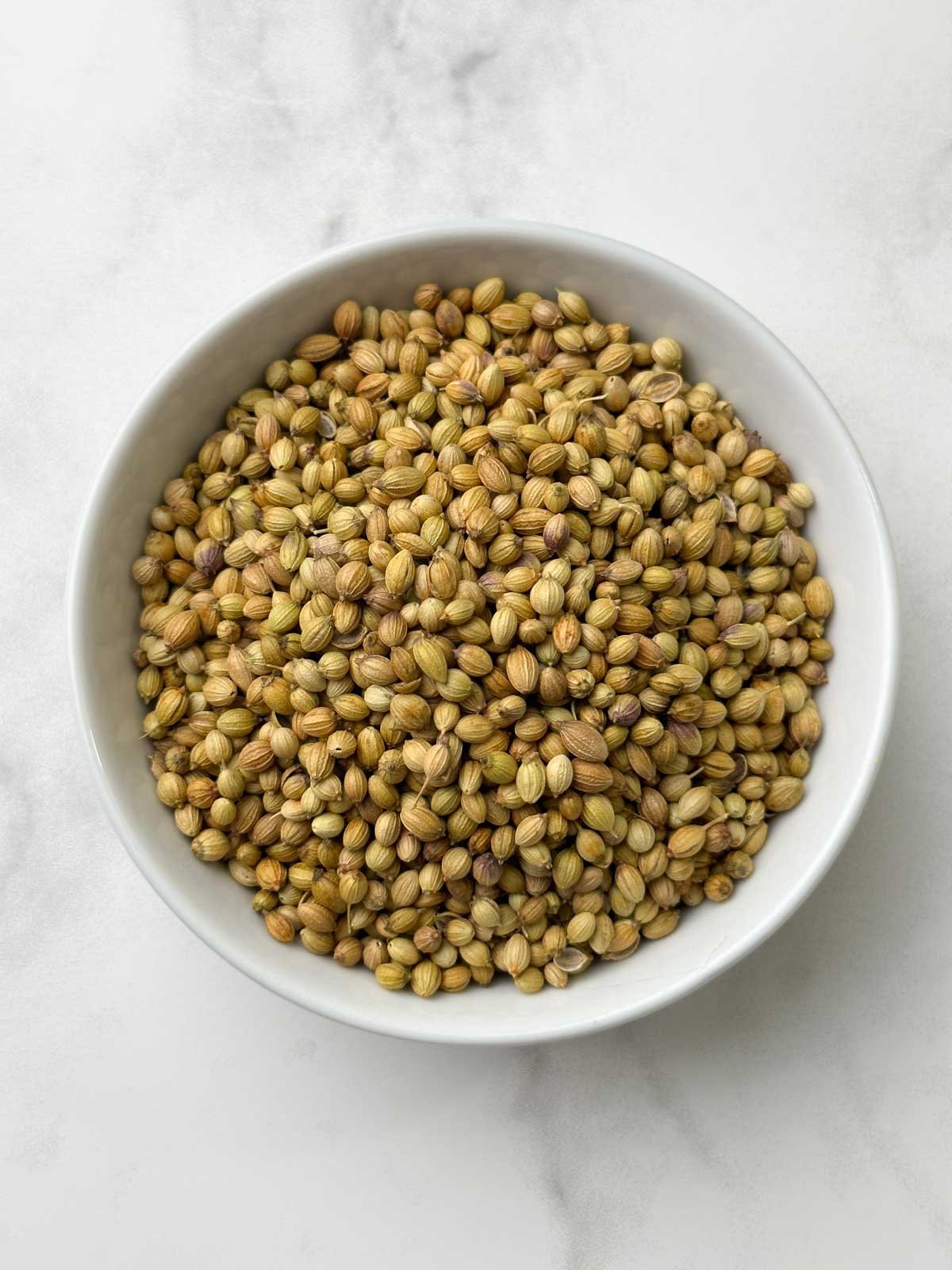 Coriander Seeds (Sabut Dhaniya) in a bowl