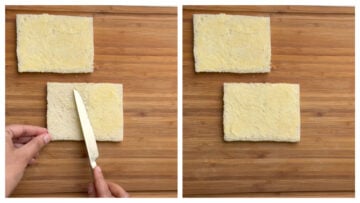 step to spread butter on the bread collage