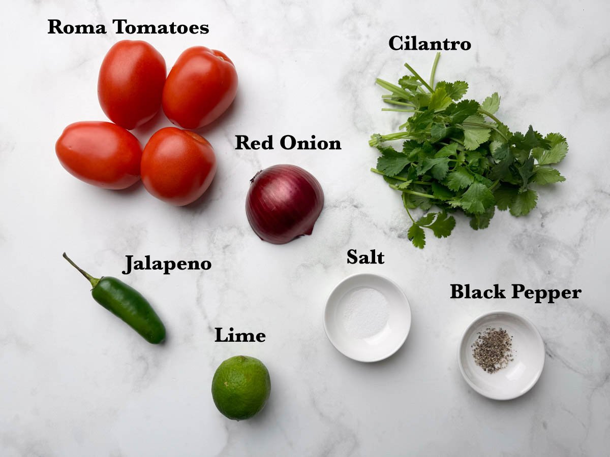 Pico de gallo ingredients