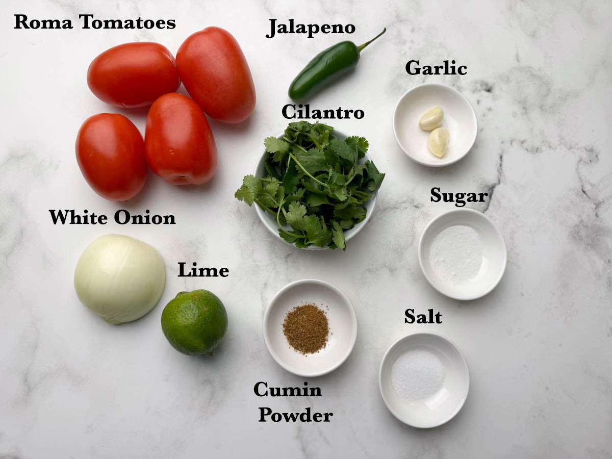 homemade tomato salsa ingredients