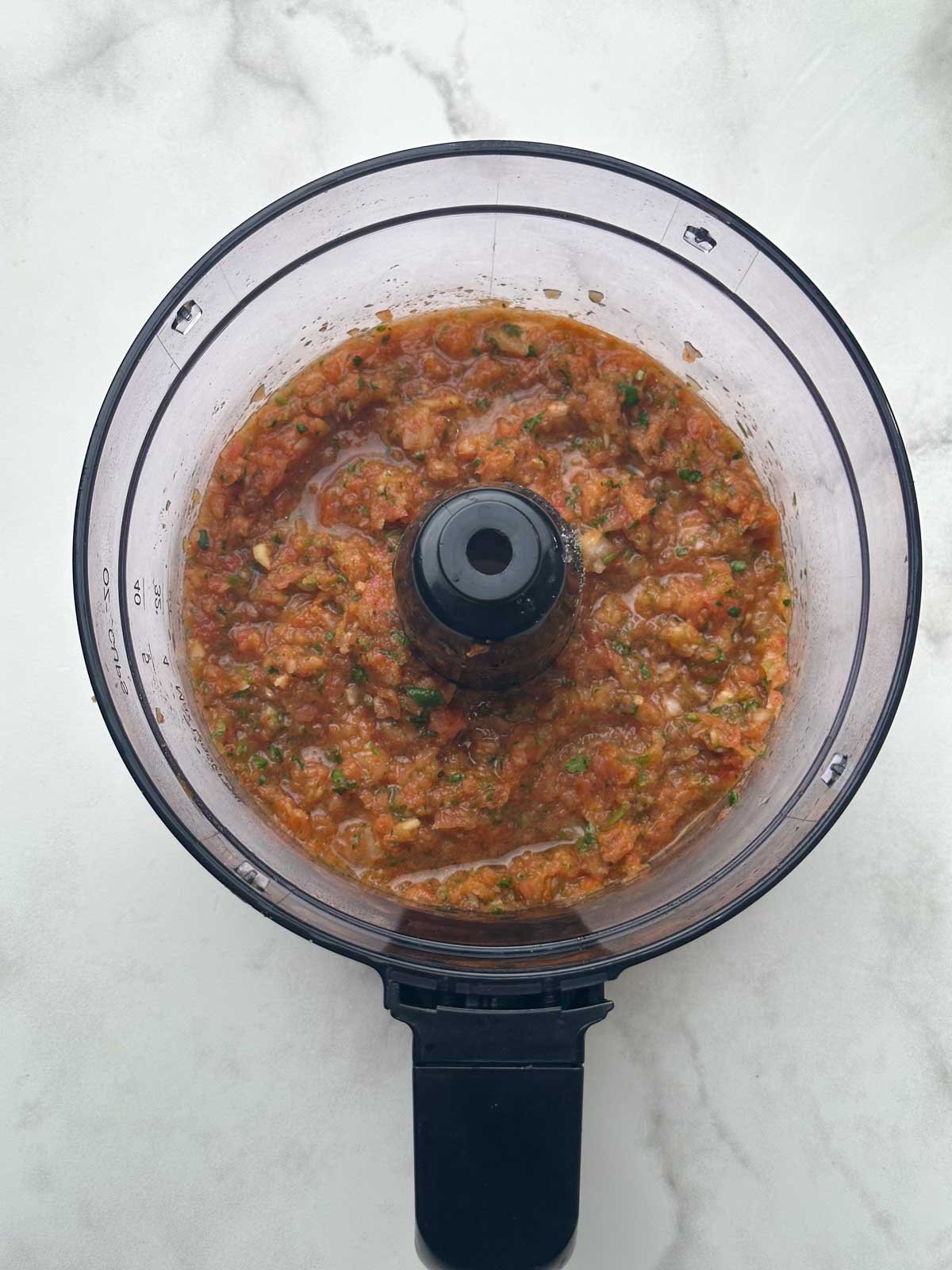 fresh tomato salsa in blender