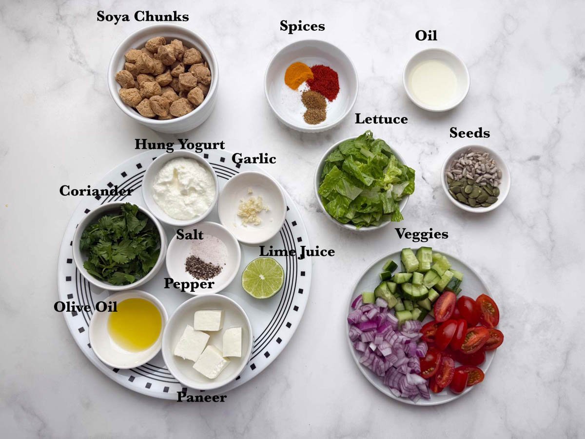 soya chunks salad ingredients