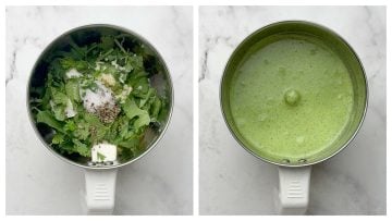 Step to make greek yogurt dressing collage