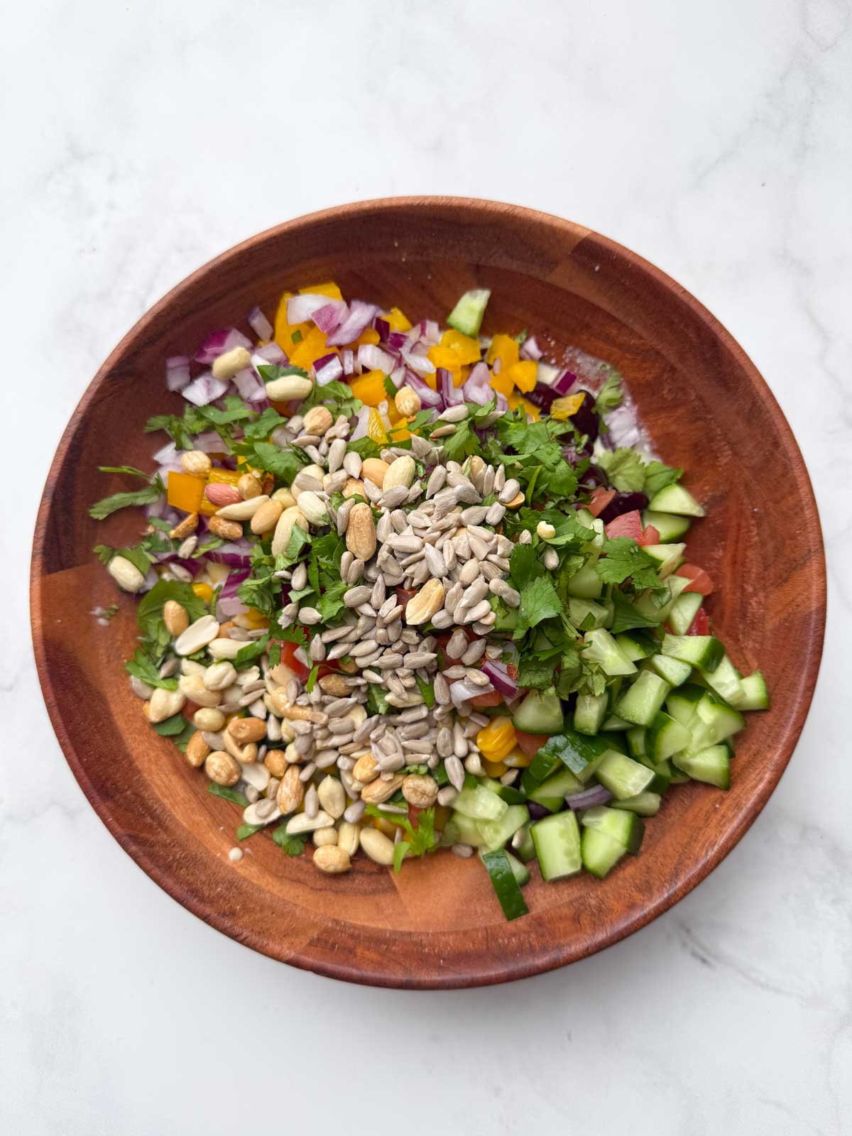 Step to add all the salad ingredients collage